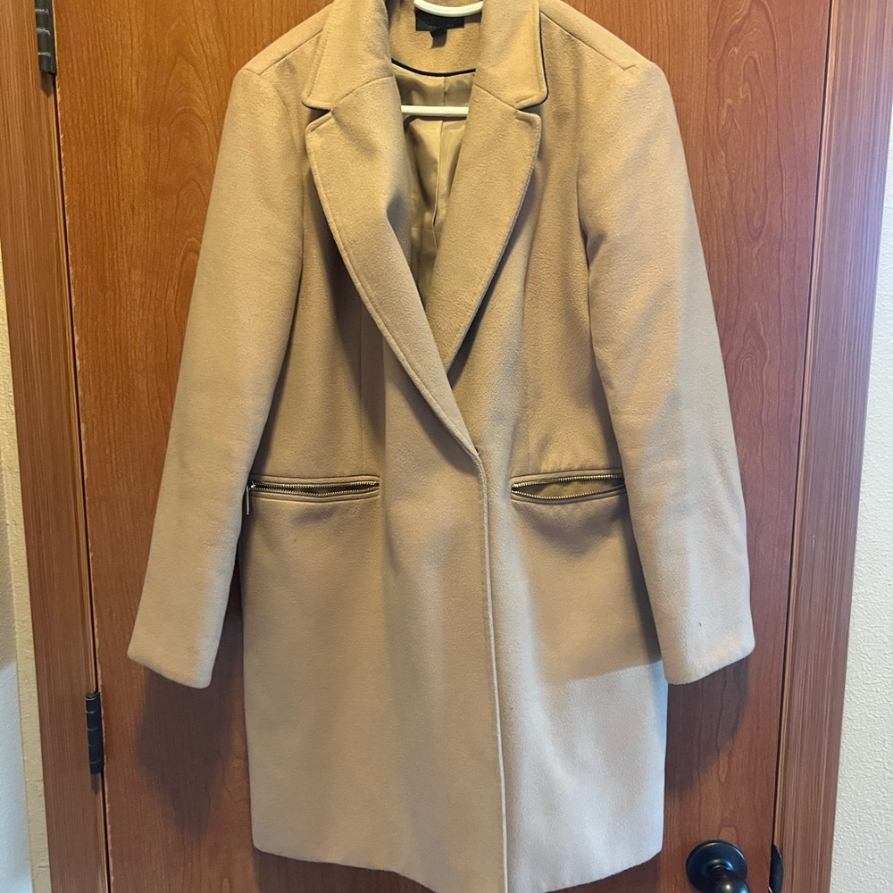 Tan overcoat
